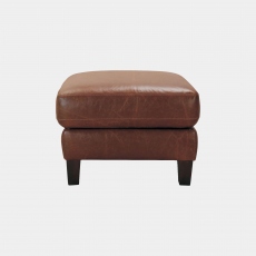 Footstool In Leather - Caserta