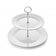Serendipity - White 2 Tier Cake Stand