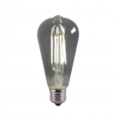 Valve LED 8w ES Smoke Cool White Light Bulb - Vintage