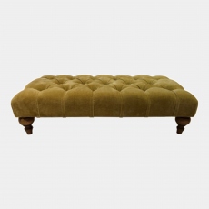 Derwent - Small Buttoned Footstool In Fabric