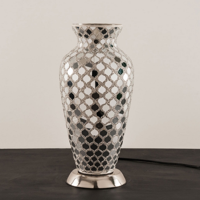 Silver Vase Table Lamp - Mystic