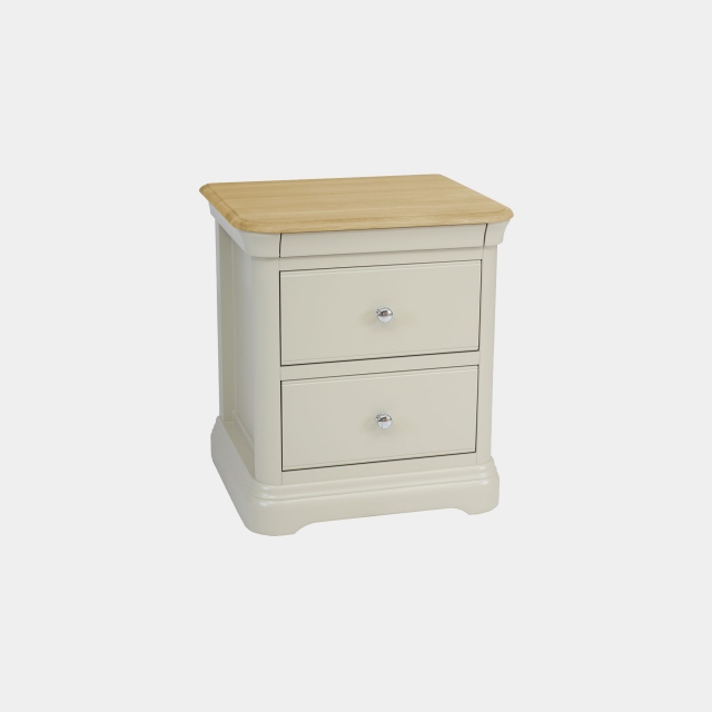 2 Drawer Bedside Chest In Oak Finish - Reed