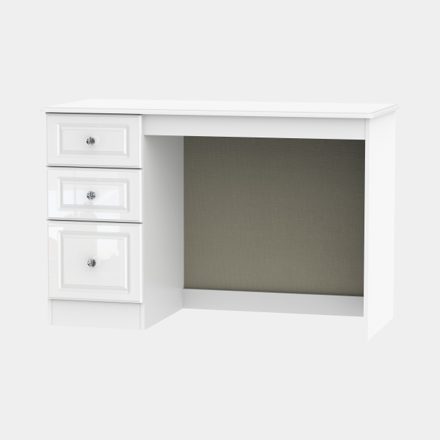 Storage Desk In White High Gloss - Lincoln