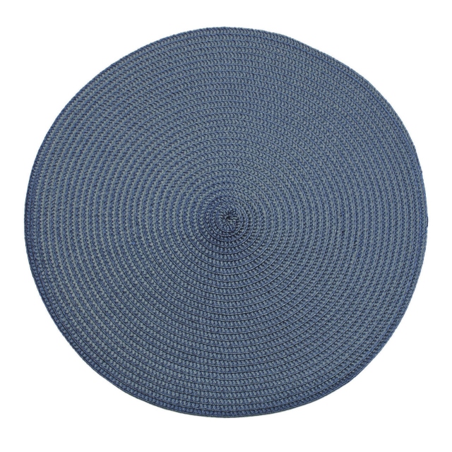 Slate Blue Placemat - Circular Ribbed