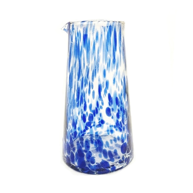 Blue Speckled Glass Caraffe - Confetti