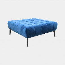 Vincenzo - Large Square Footstool In Fabric