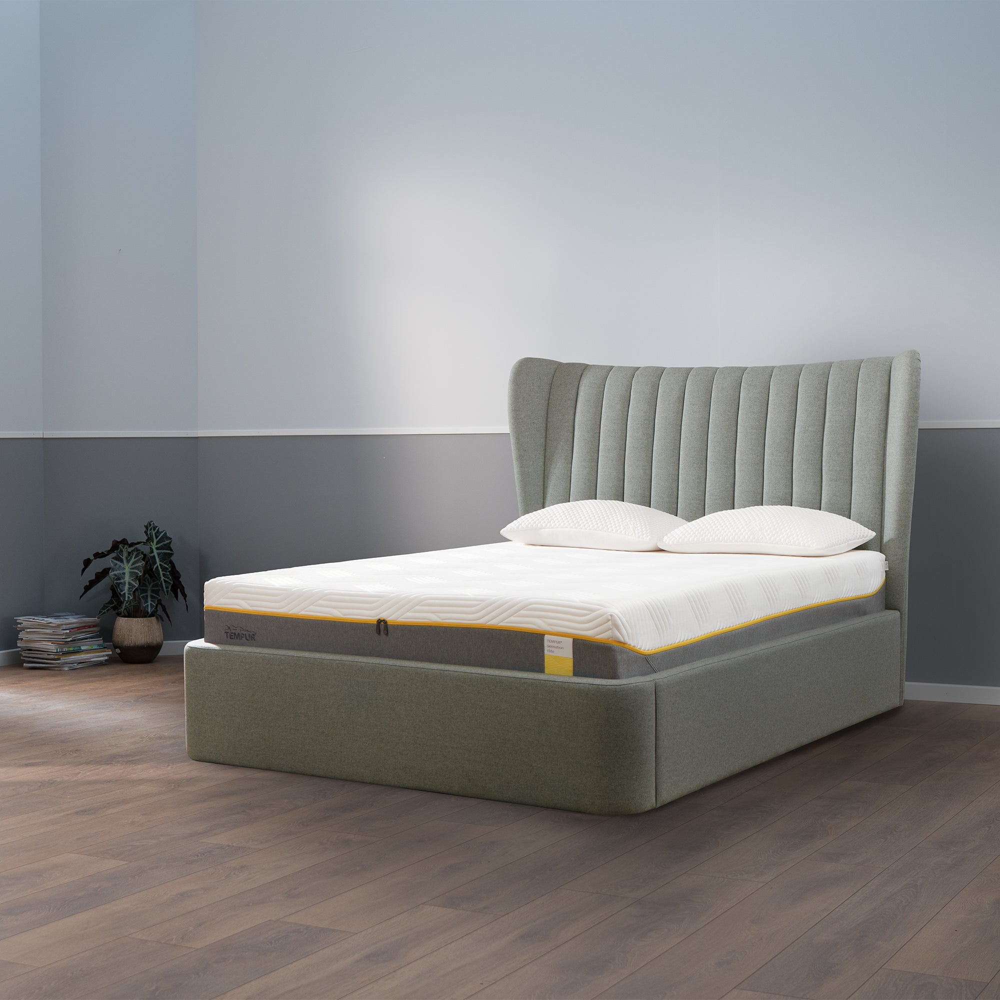 Tempur Horton - King (150cm) Ottoman Bed Frame in Shetland Mercury