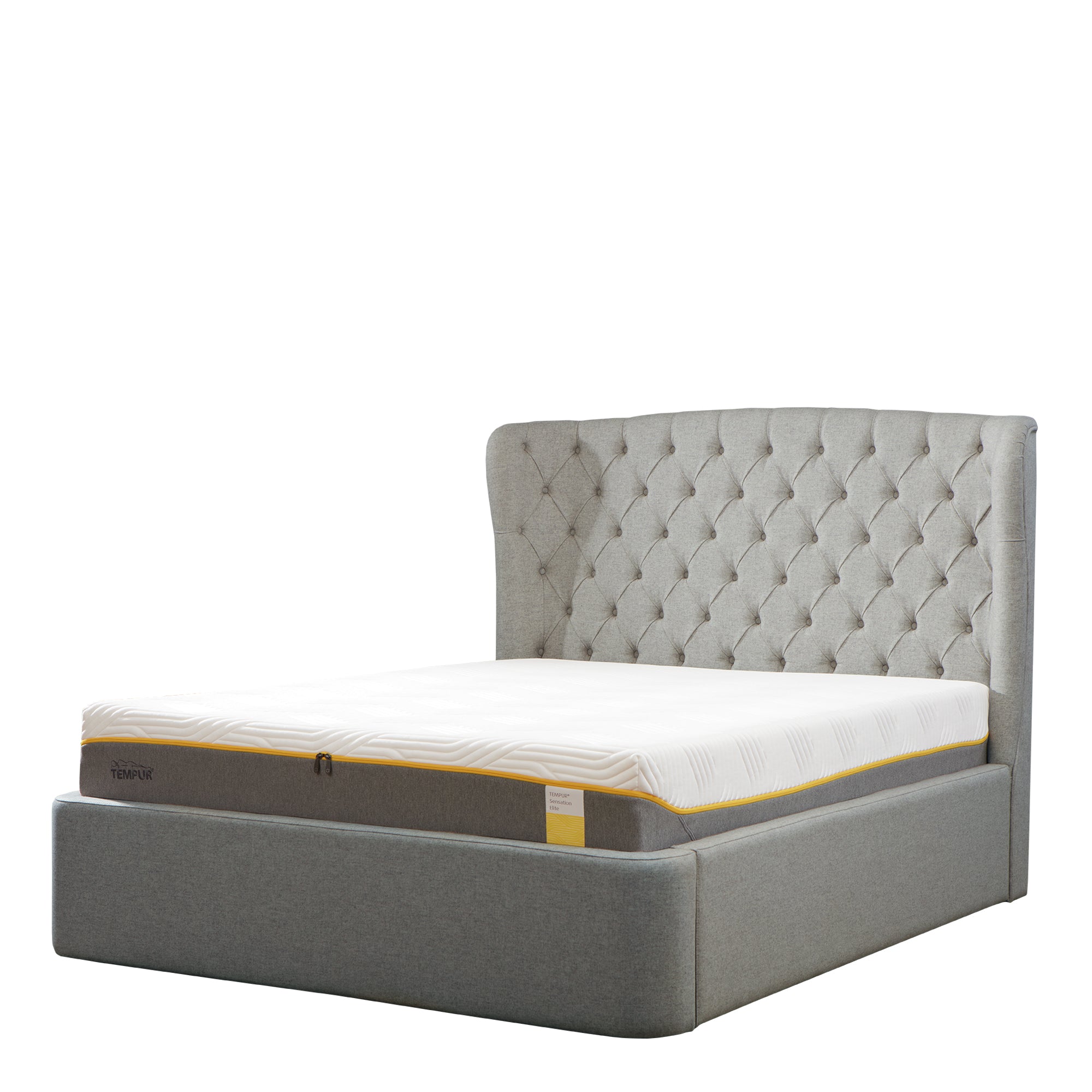 Tempur Holcot - King (150cm) Ottoman Bed Frame in Shetland Mercury