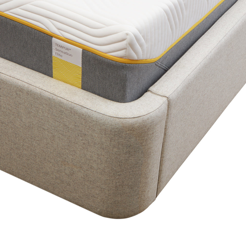 Tempur Holcot - King (150cm) Ottoman Bed Frame in Shetland Pebble