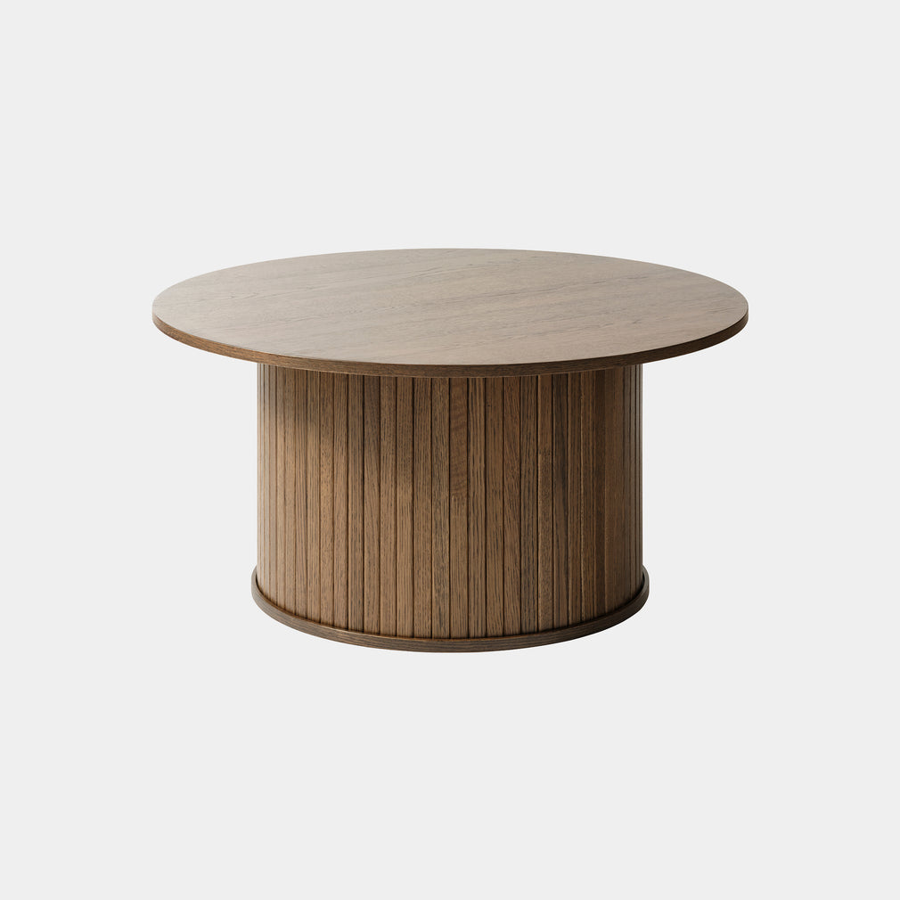 Eden - 90Øcm Round Coffee Table In Smoked Oak Finish