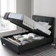 Nicola Ottoman - Bed Slate Fabric Double - 139 x 210cm
