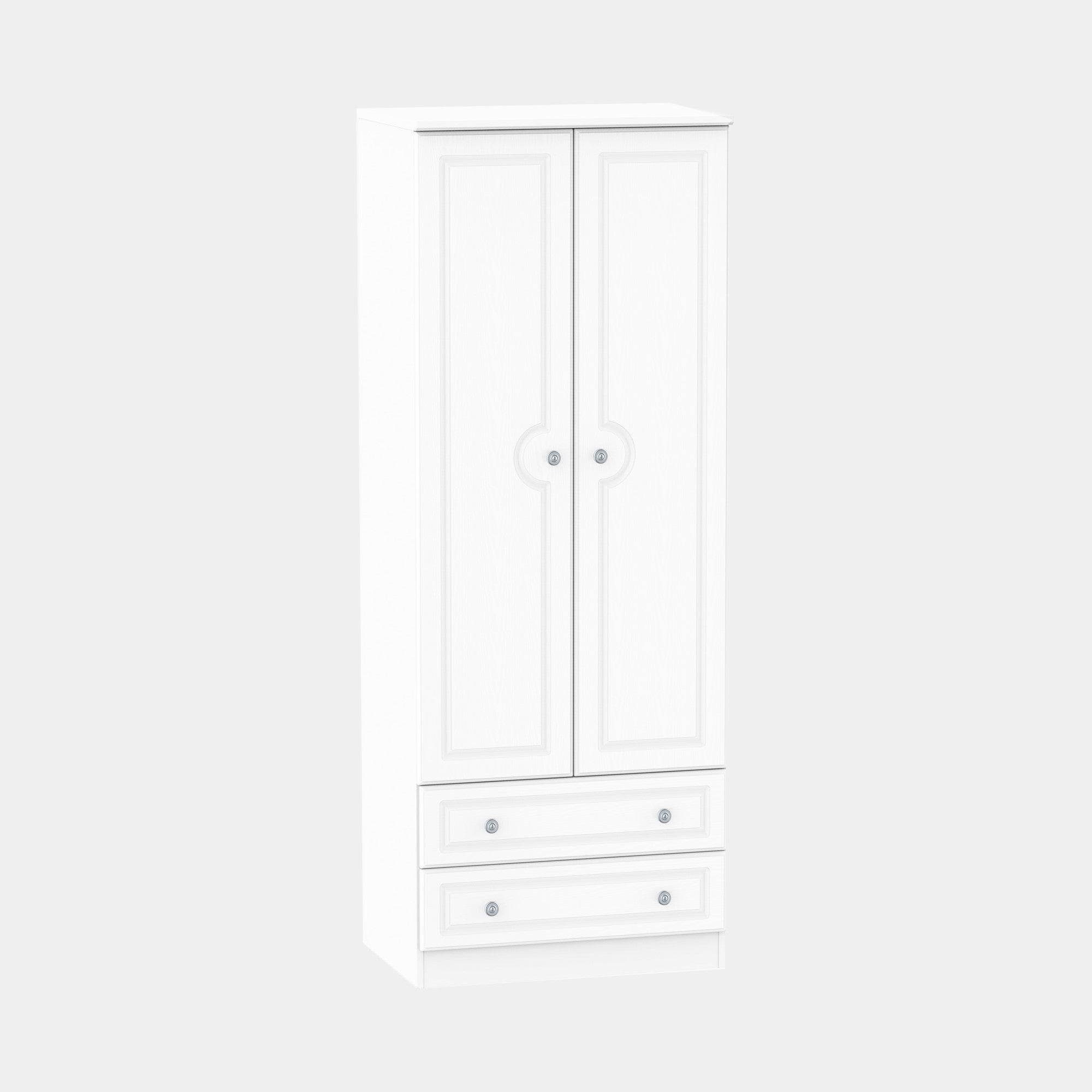 Ashford - Tall 2 Door/2 Drawer Robe In White