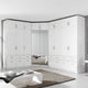 Amalfi - 3 Door 1 Mirror 6 Drawers Hinged Combi Robe Height 210cm