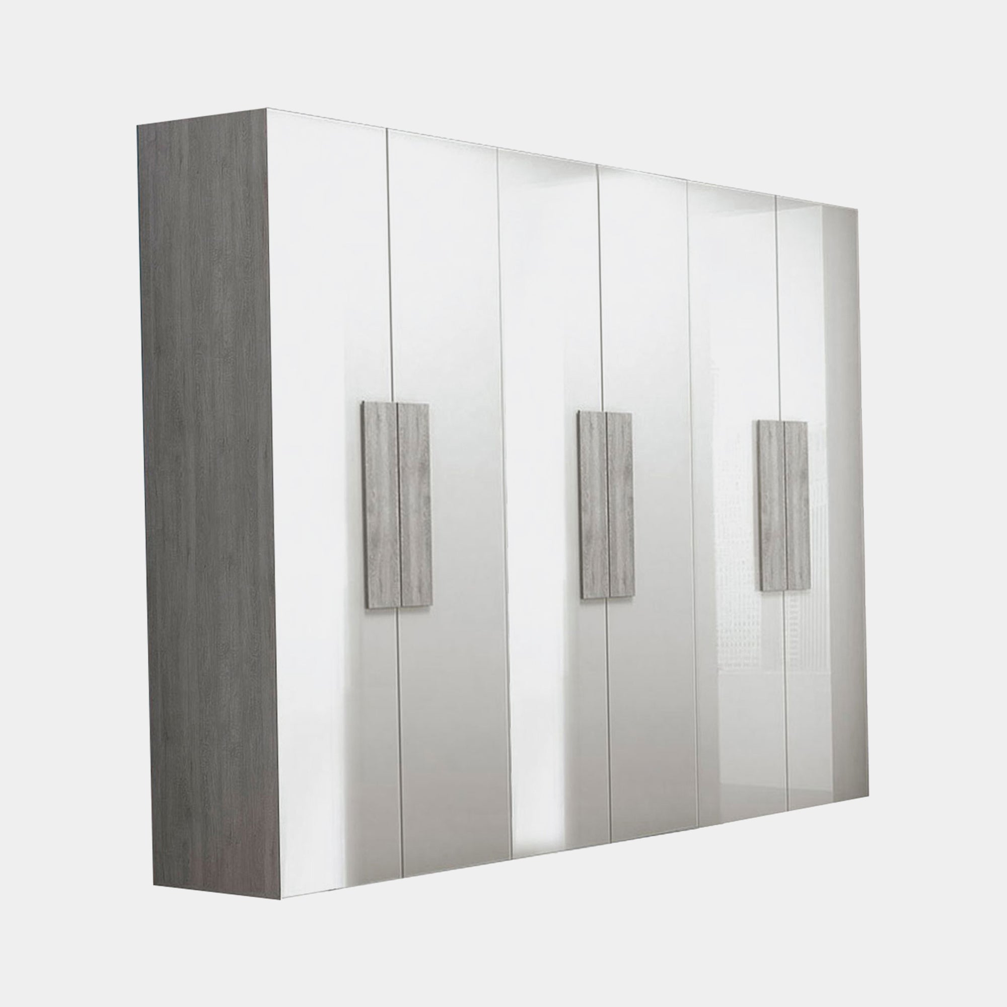 6 Doors Wardrobe Titanio/Silver Ash (Self Assembly Required)