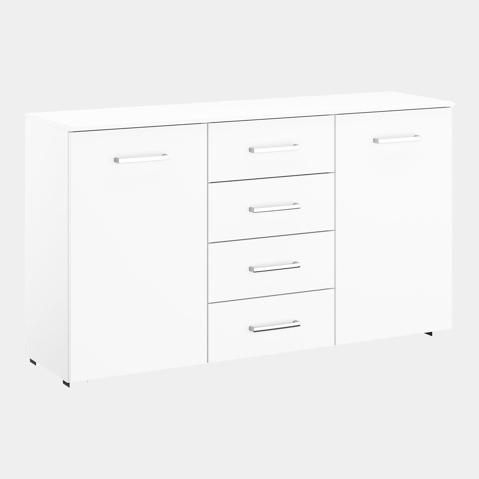 Alpen - 2 Door/4 Drawer Combi Chest In AN806 Alpine White