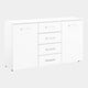 Alpen - 2 Door/4 Drawer Combi Chest In AN806 Alpine White