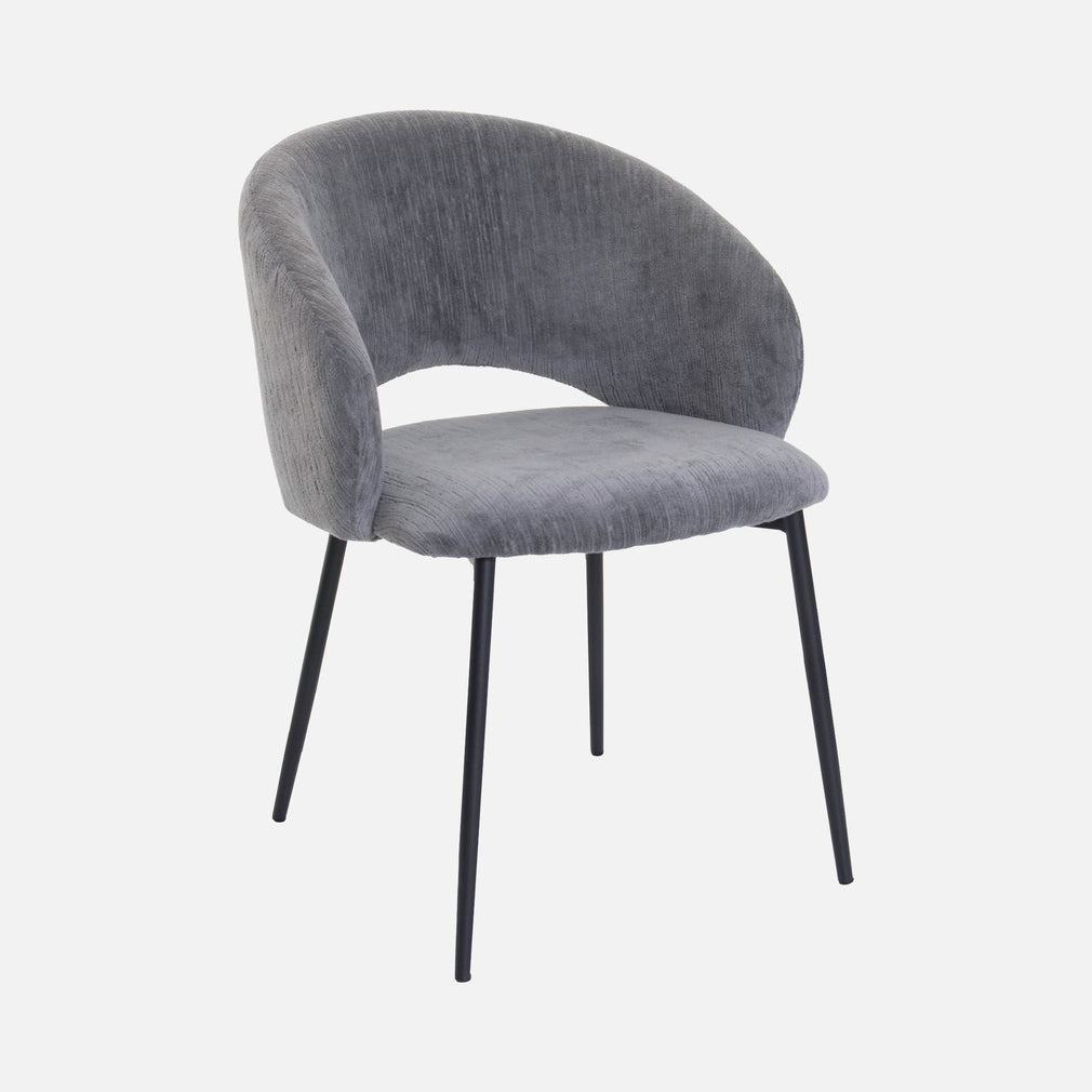 Dario - Dining Chair In Grey Fabric