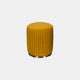 Pleated Ottoman Stool - Mustard Velvet