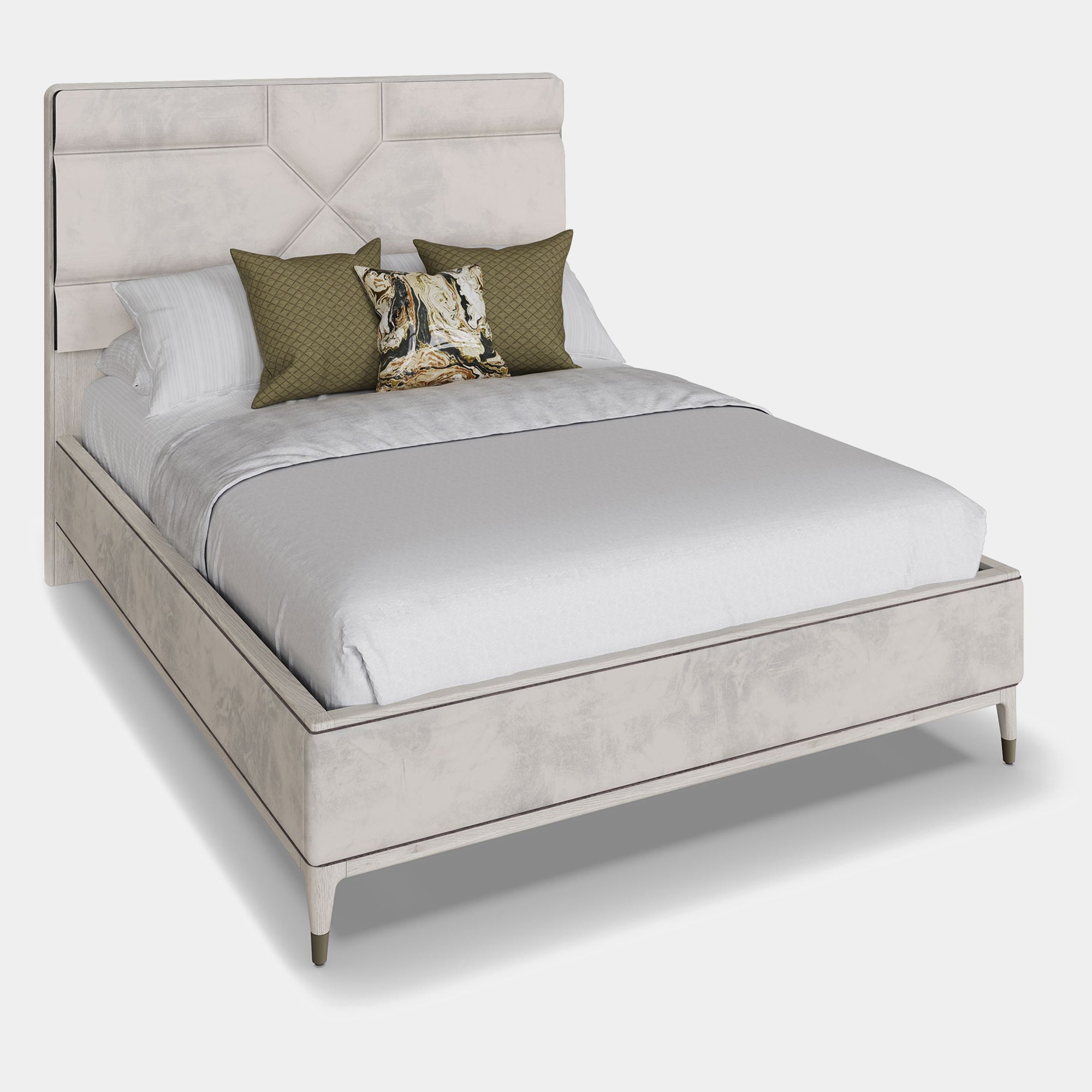 150cm (King) Bed Frame - Stone Finish (Supplied Packed Flat)