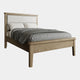 Farringdon - Bed Frame With Fabric Headboard In Oak Finish 135cm