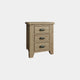 Farringdon - Large 3 Drawer Bedside Oak Finish