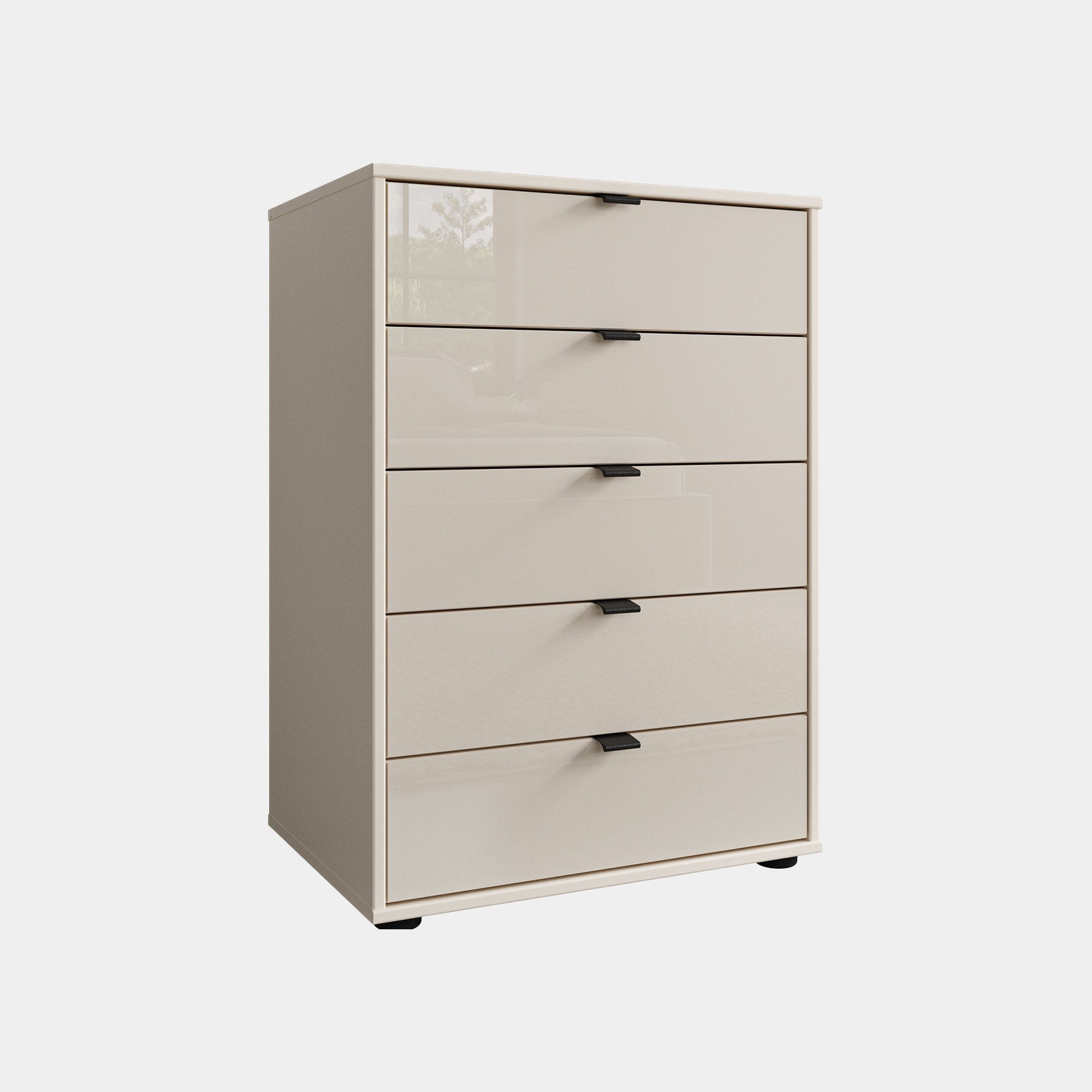 Florida - 5 Drawer Chest (W40cm), Glass Front