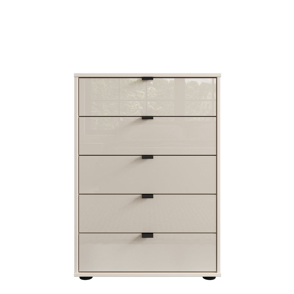Florida - 5 Drawer Chest (W40cm), Glass Front