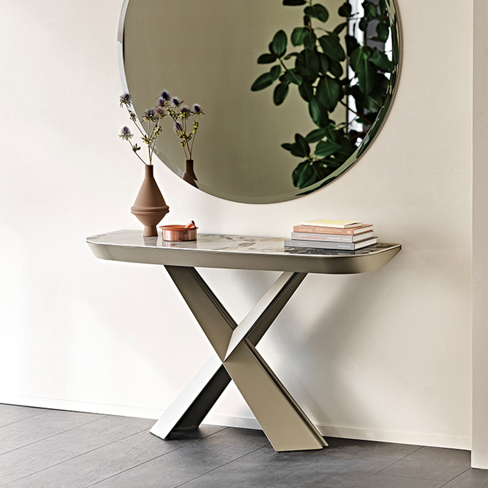 Cattelan Italia Hawaii - Bevelled Mirrored Glass Wall Mirror 120x120cm