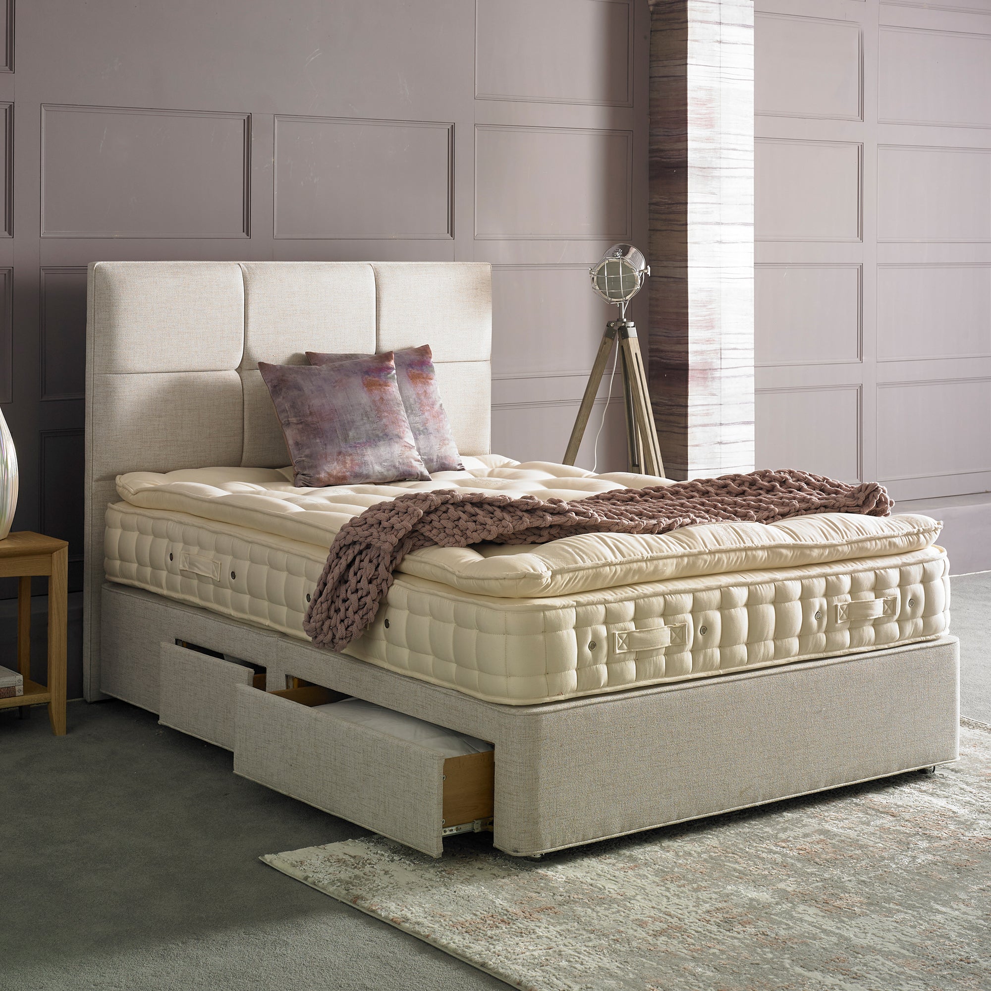 Blakeney Pillow Top - 90cm (Single) Platform Top Non Storage Divan Set Standard