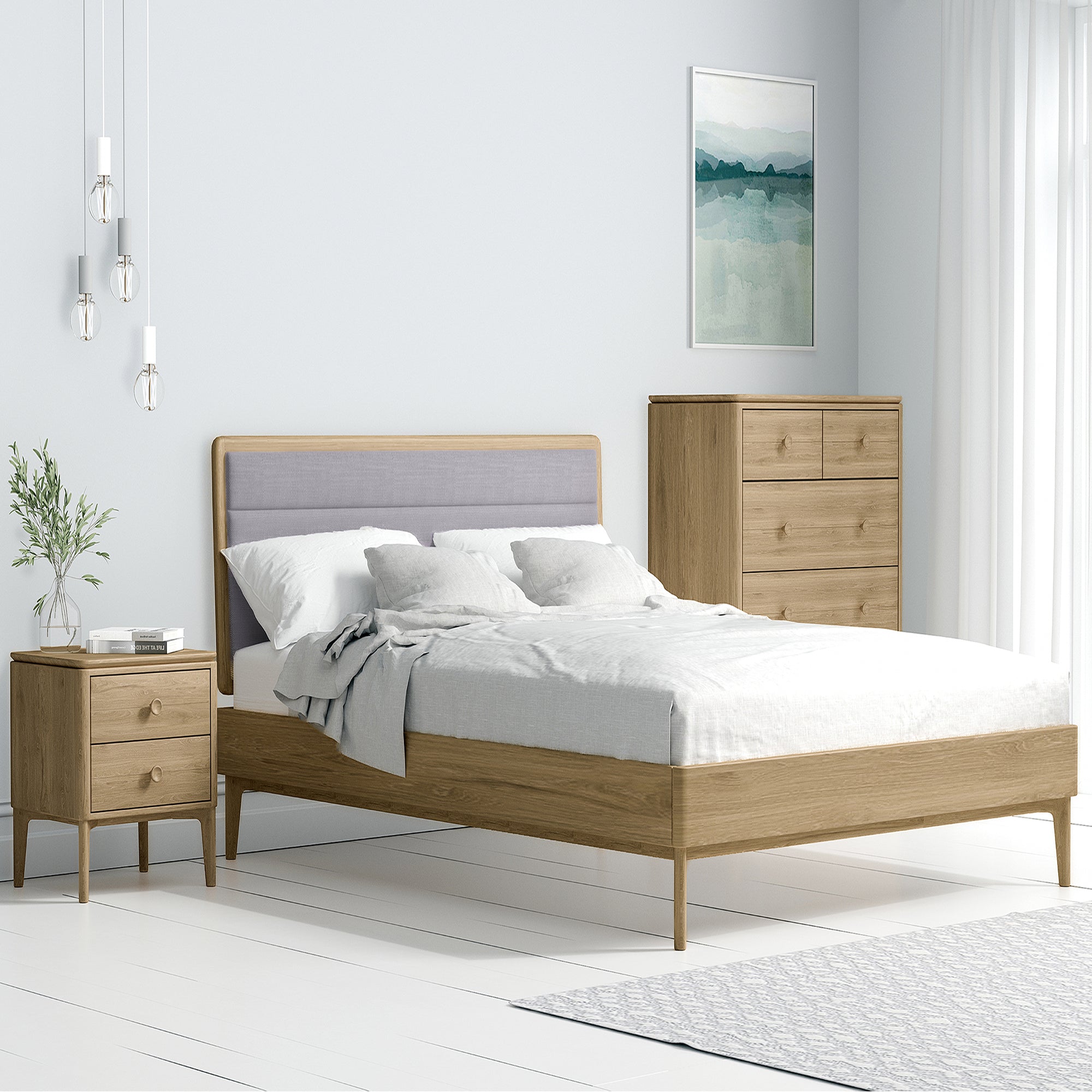 Lausanne Oak - Bed Frame 180cm (Super King)