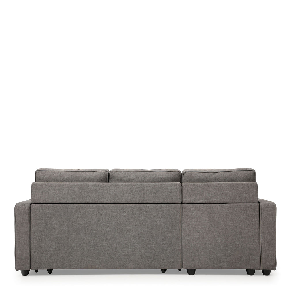 Corner Storage Sofa Bed In Fabric Grey