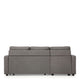 Corner Storage Sofa Bed In Fabric Grey