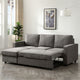 Maddox - Reversible Chaise Storage Sofabed In Fabric Grey