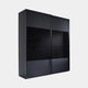 Malmo - Black Gloss/Matt 160cm Gliding Door Wardrobe