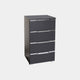 Omega - 47cm 4 Drawer Bedside Table In Colour With Horizontal Trim 638N