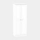 Penshurst - Tall Plain 2 Door Robe In White