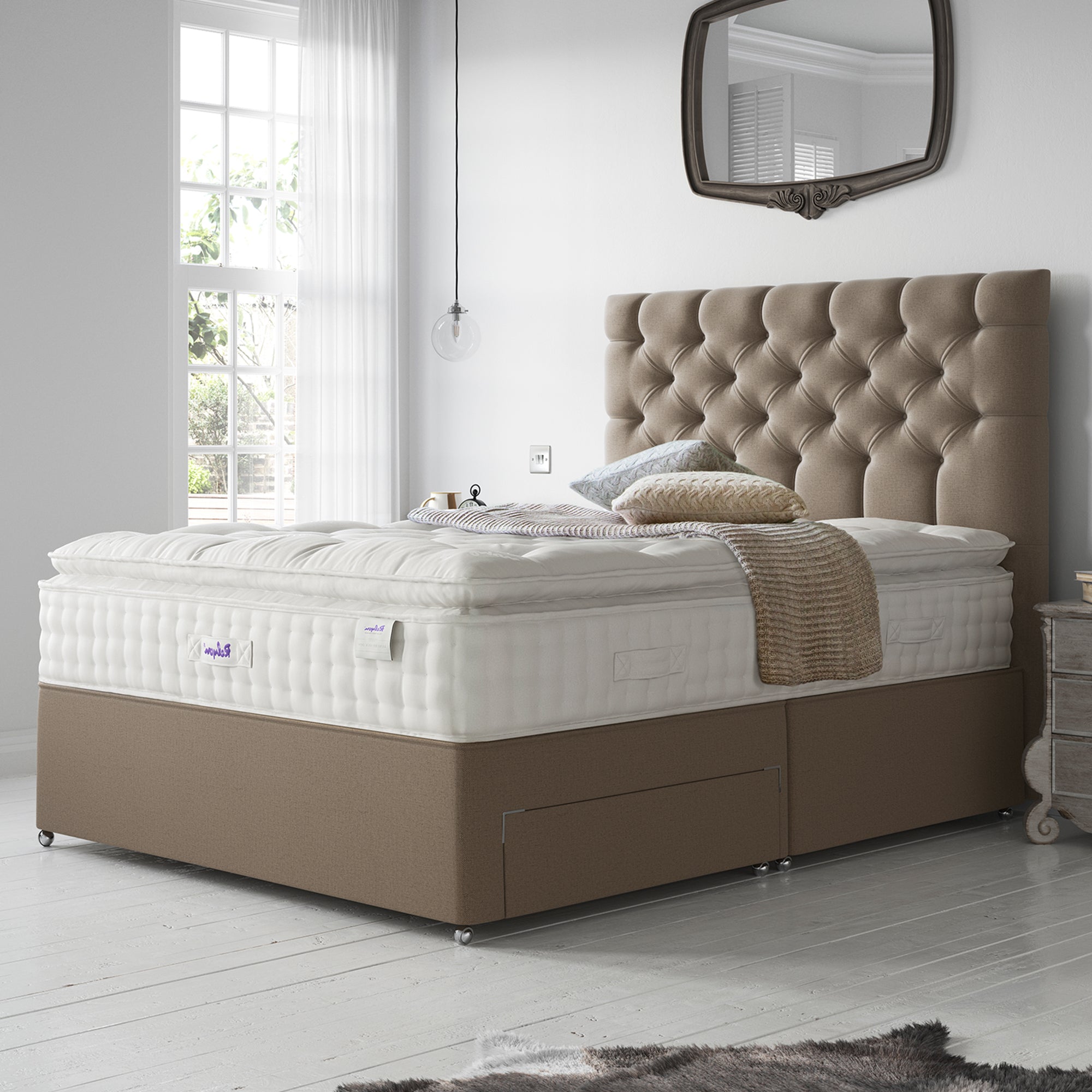 Relyon Danbury - Mattress & Base Set 90cm (Single) Grade A Non Drawer