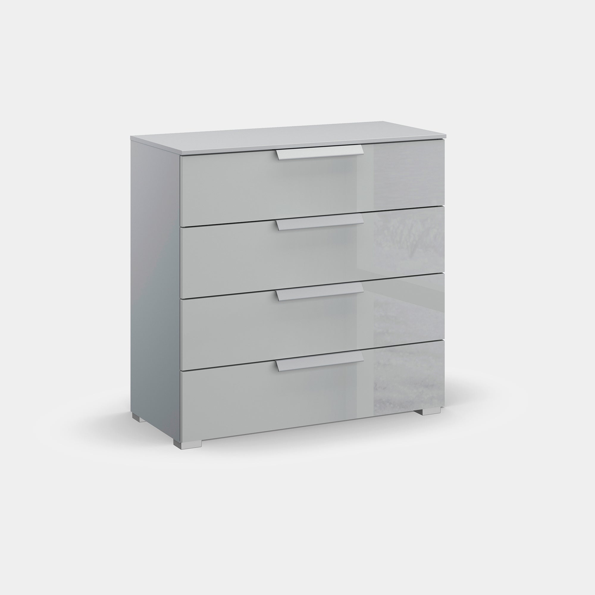 Santorini - 80cm 4 Drawer Chest With Colour Glass Front