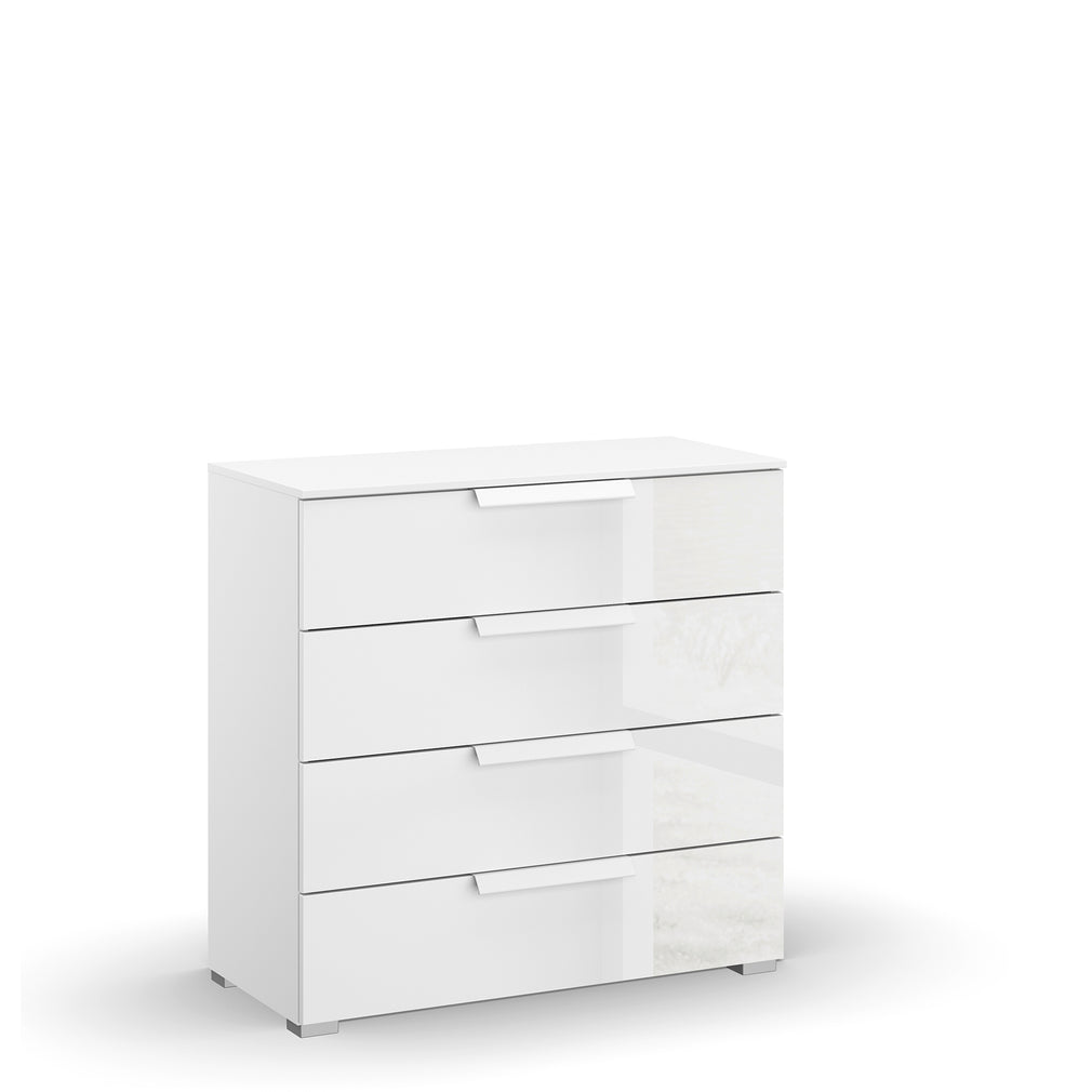 Santorini - 80cm 4 Drawer Chest With Colour Glass Front