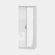 Stanford - Tall Mirror Door Robe White High Gloss Fronts And Base