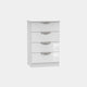 Stanford - 4 Drawer Midi Chest White High Gloss Fronts And Base