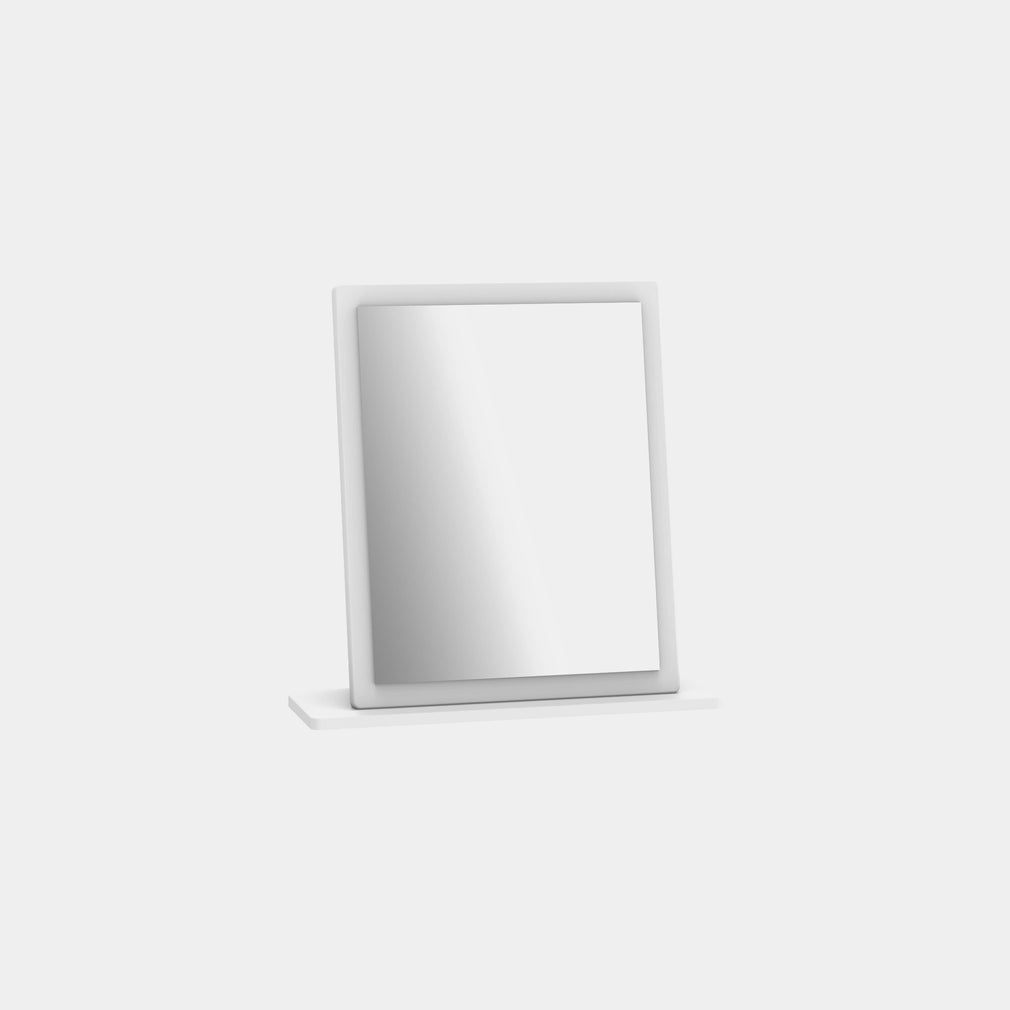 Stanford - Small Mirror White High Gloss Fronts And Base