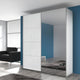 136cm 2 Sliding Door Robe With 1 Mirror Door Inc Interiors (Supplied Packed Flat)