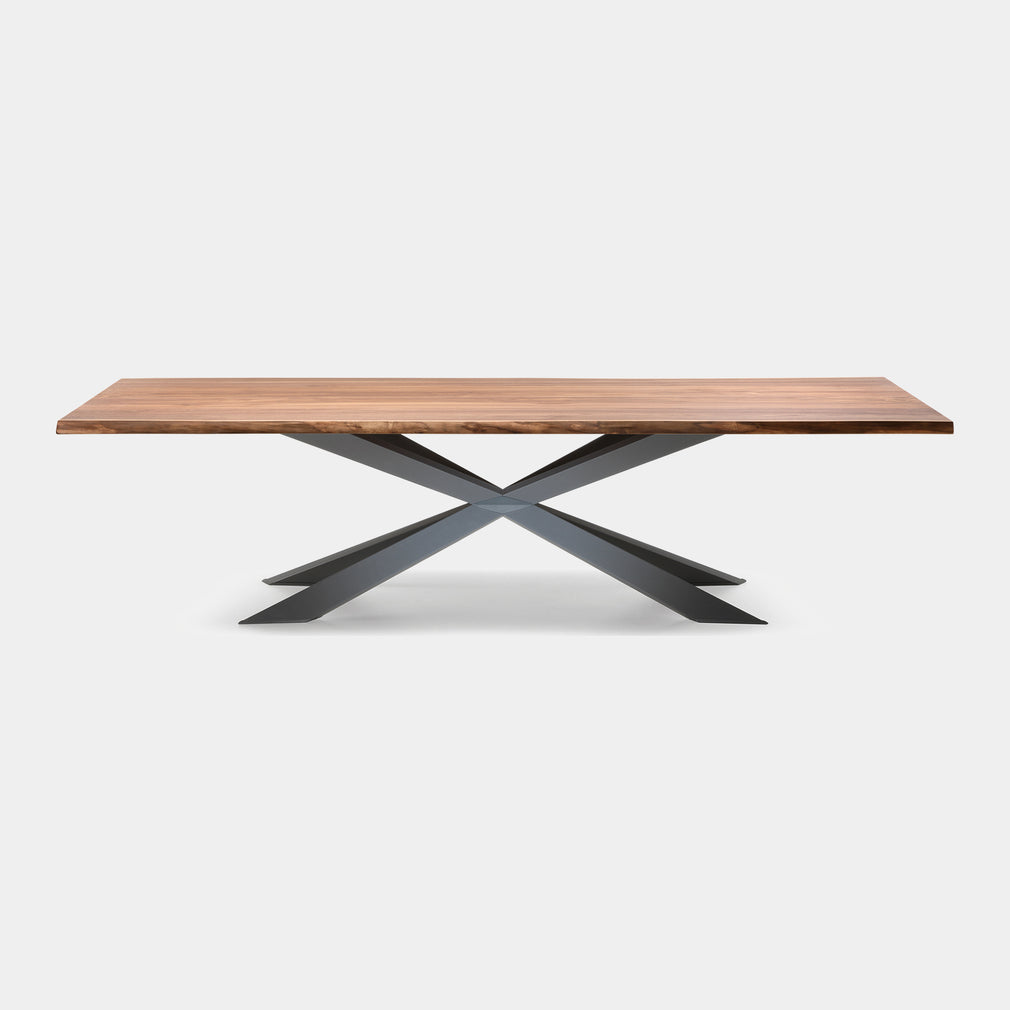 Cattelan Spyder Wood - 200cm x 100cm Dining Table Matt Graphite base