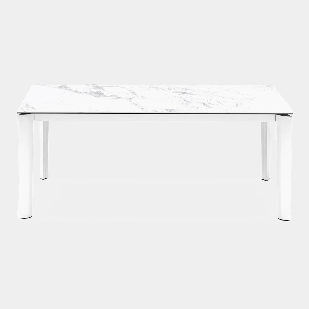 CS/4097-MV 160 - Extending Dining Table White Marble Ceramic