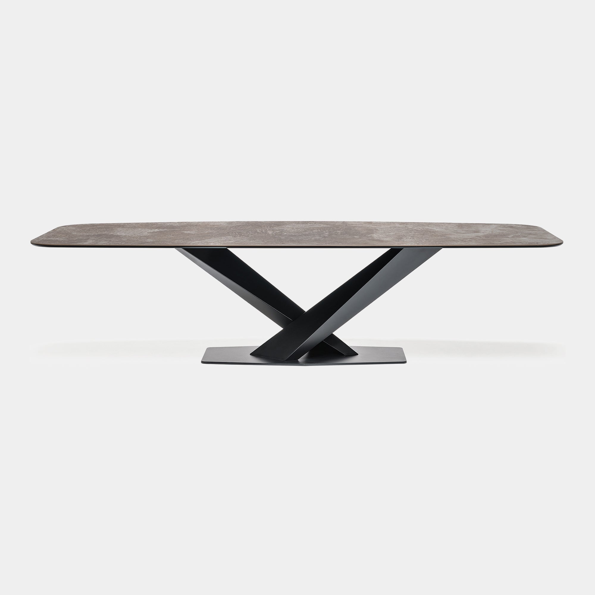 Cattelan Italia Stratos Keramik - Dining Table With Black Legs & Ceramic Top 240 x 120cm