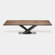 Cattelan Italia Stratos Wood - Dining Table With Black Legs & Walnut Top 200 x 100cm