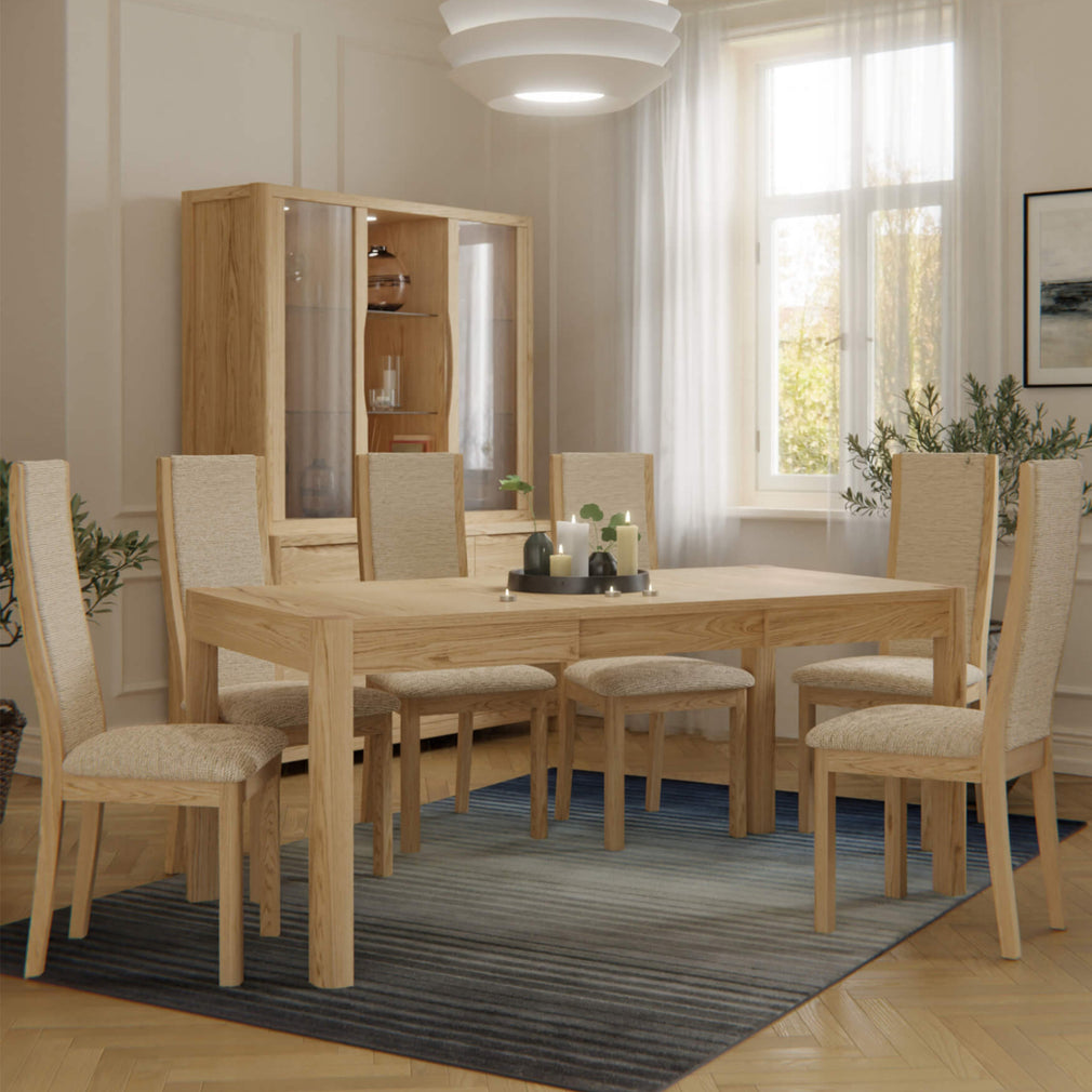 Arden - Low Back Dining Chair In Fabric Natural