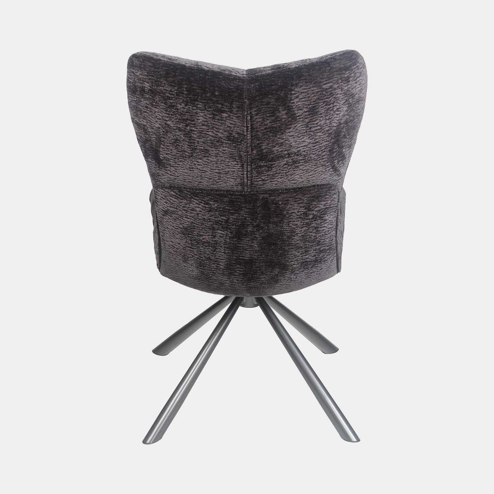 Alonso - Swivel Dining Chair In Chocolate Fabric