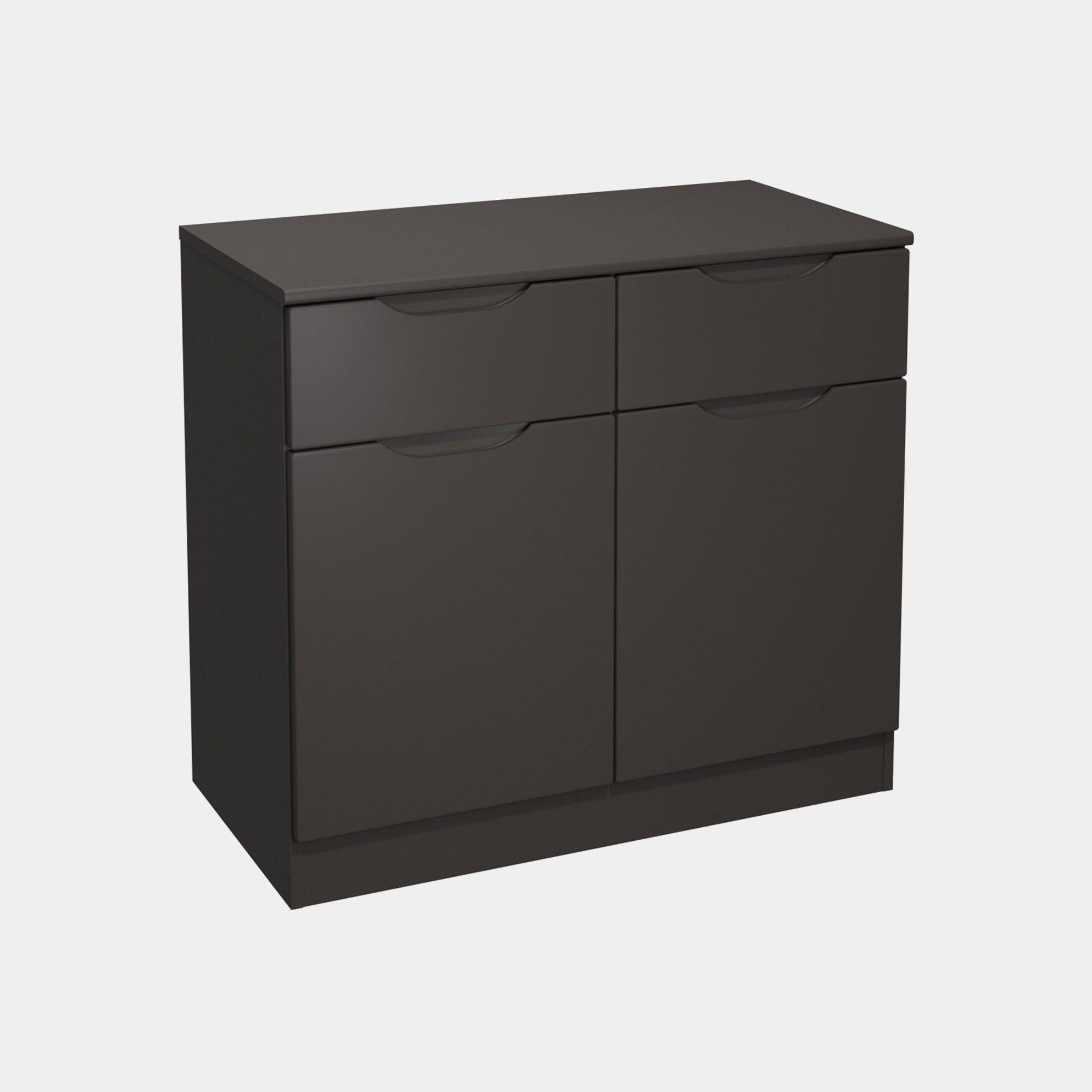 Compact Sideboard in Graphite High Gloss Finish